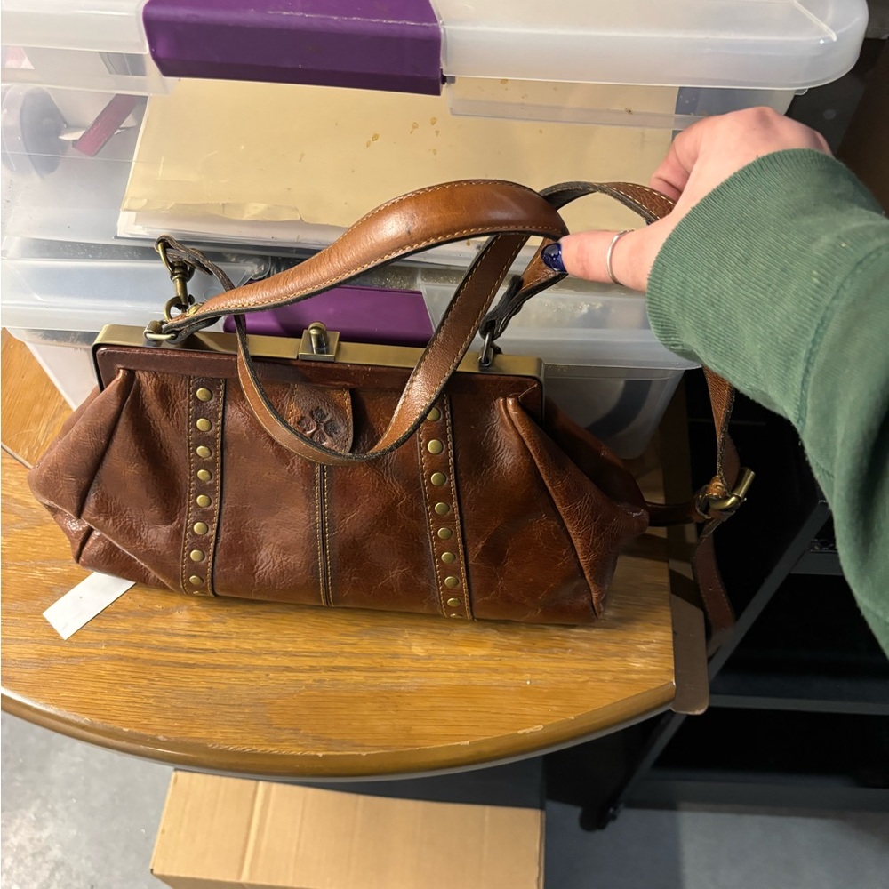 Patricia Nash Brown Leather Shoulder Bag